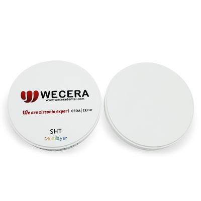 95mm Zirkonzahn Multilayer Zirconia Disc CAD CAM Dental SHT 1000 Mpa Strength