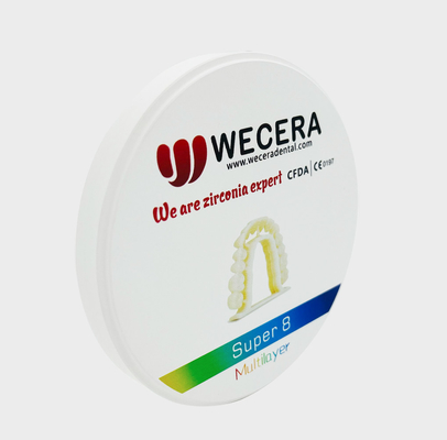 43-57% Translucent Zirconia Blocks 10mm For Making Dental Crowns And Bridges