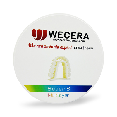 Dental Lab User Multilayer Zirconia Disc High Strength 1200 Mpa with Smooth Surface