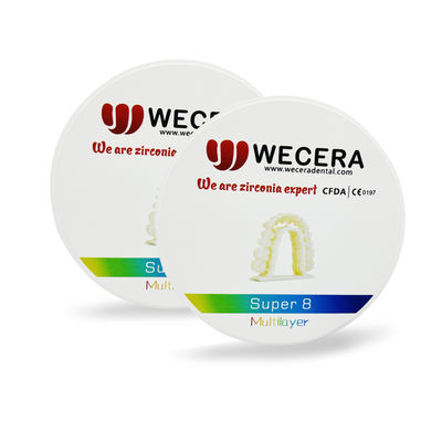 8 Layers Multi Layer Zirconia Disc Featuring 1200 Mpa Strength Perfect for High Strength Dental Restoration Applications