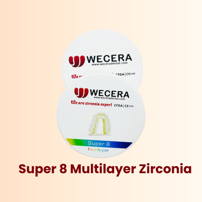 Super 8 Layers Zirconia Disks 43-57% Transmittance Ideal for Zirconia Dental Blocks