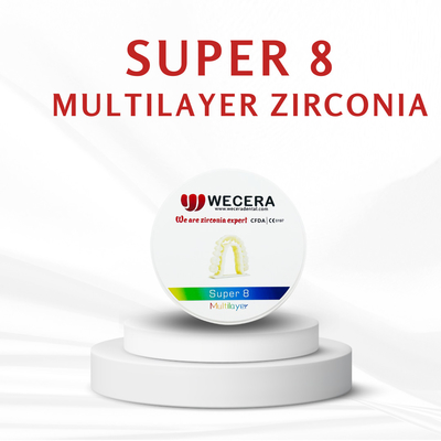 Chemical Solubility 100 Μg/cm2 Multilayer Zirconia Block In A1-D4 Colors For 1500 Degree Sintering Program