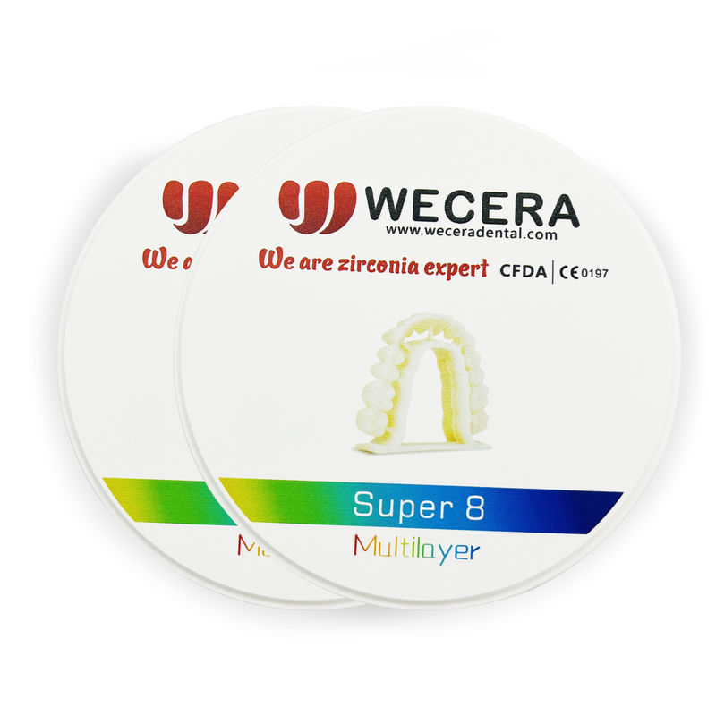 Zirconia Multi Layer Ceramic Disc Providing 57 Percent Translucency Ideal for Electronic Capacitor Components and Assemblies