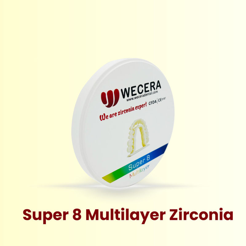Crown And Bridge Multilayer Zirconia Disc Compatible Machines Roland VHF imes-icore Durable Dental Material for Precision Milling