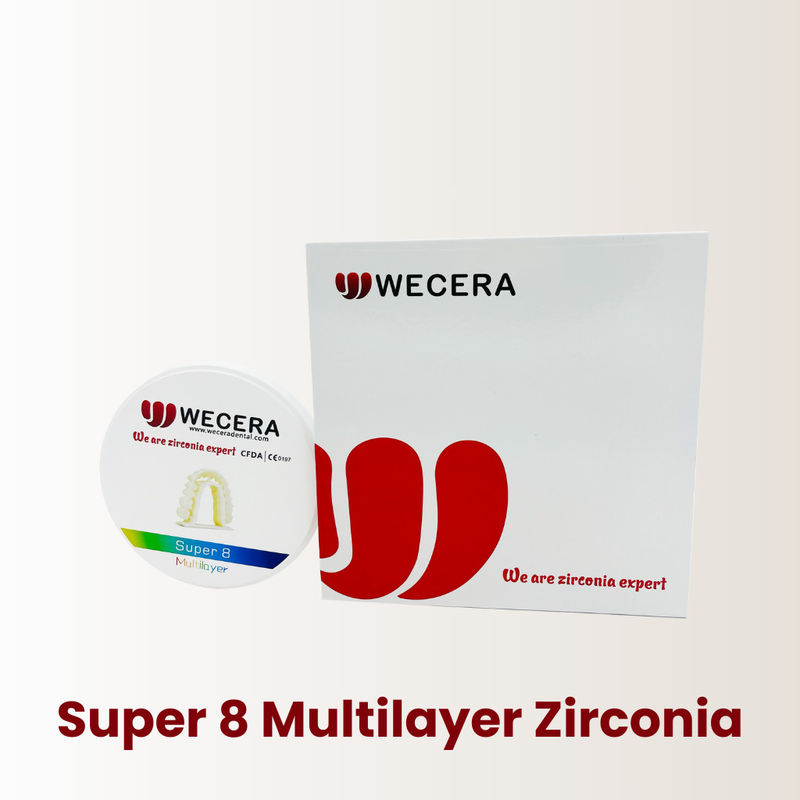 8 Layers Multilayer Zirconia Disc Achieve 57% Translucency and Superior Thickness Control